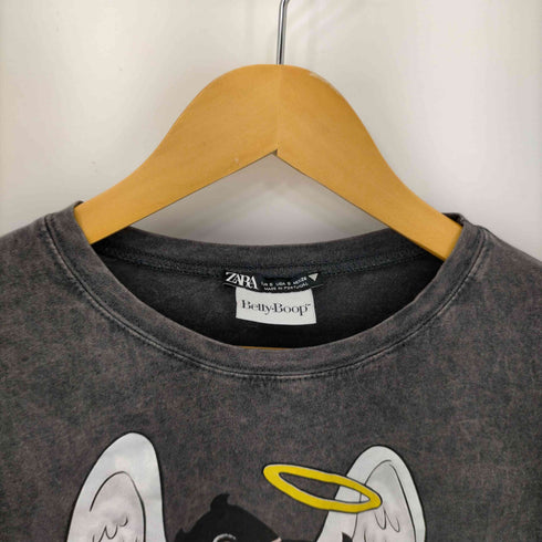 ザラ ZARA 天使と悪魔半袖Tシャツ レディース import:S