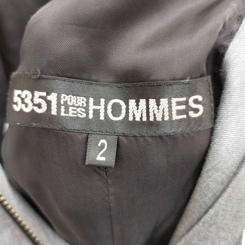 ゴーサンゴーイチプールオム 5351 POUR LES HOMMES デザインジップ ジレベスト メンズ 2