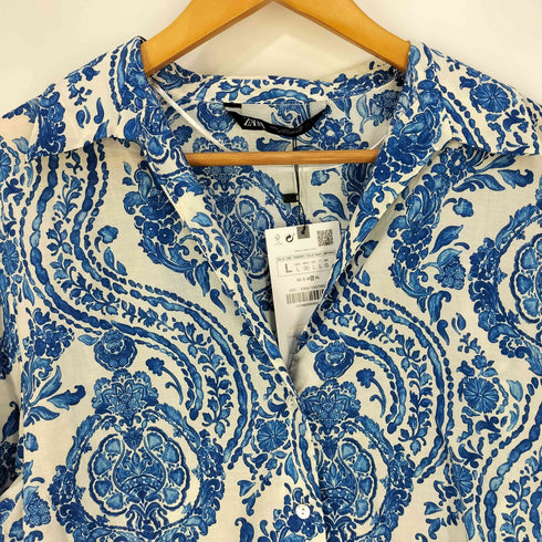 ザラ ZARA ペイズリー柄 シャツブラウス レディース import:L