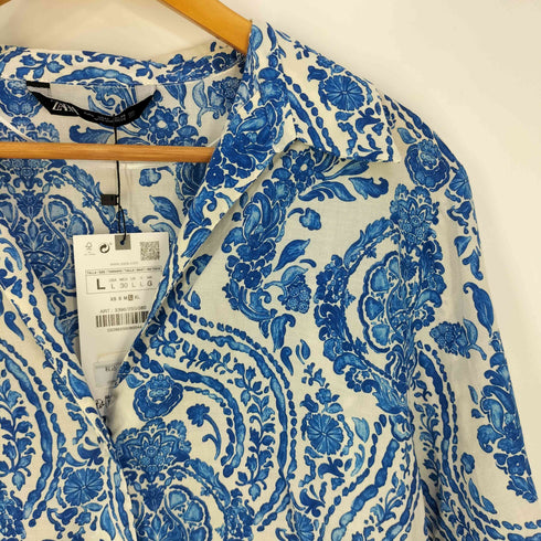 ザラ ZARA ペイズリー柄 シャツブラウス レディース import:L