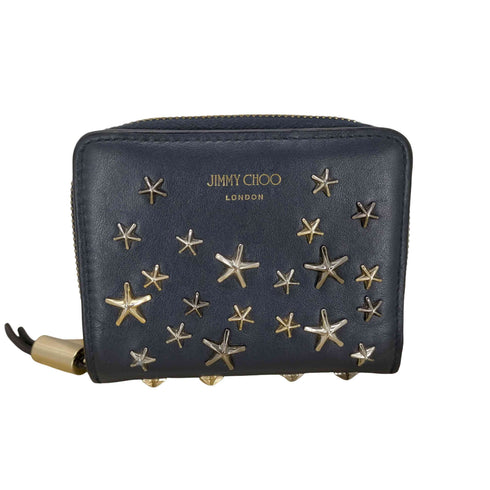 ジミーチュウ JIMMY CHOO スタースタッズ ラウンドジップレザー財布 レディース