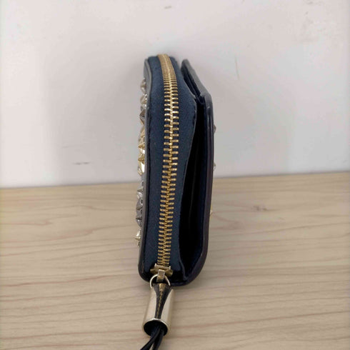 ジミーチュウ JIMMY CHOO スタースタッズ ラウンドジップレザー財布 レディース