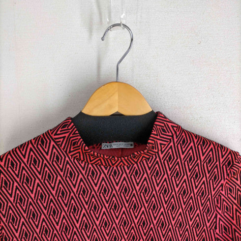ザラ ZARA JACQUARD MOCK NECK DRESS レディース JPN:M