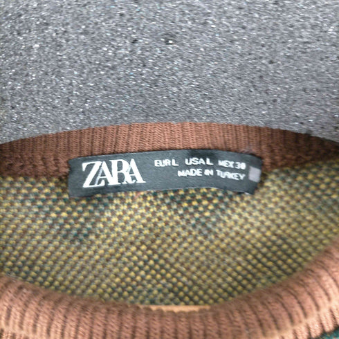 ザラ ZARA アーガイル柄クロップドニット レディース JPN:L
