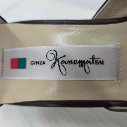 ギンザカネマツ 銀座かねまつ GINZA kanematsu 異素材リボンパンプス レディース 23