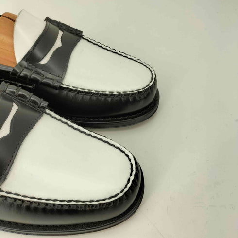 ジーエイチバス G.H.BASS 11010H LARSON / BLACK & WHITE バイカラー コンビ コインローファー メンズ 7 1/2