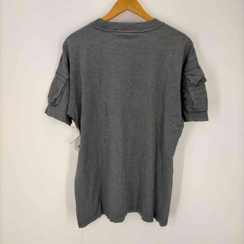 アヴィレックス AVIREX ワッペン 袖ポケット クルーネック 半袖Tシャツ メンズ import:S