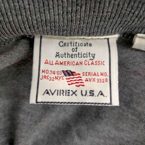 アヴィレックス AVIREX ワッペン 袖ポケット クルーネック 半袖Tシャツ メンズ import:S