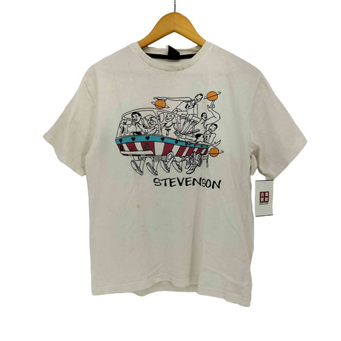 STEVENSON 刺繍 プリント S/S クルーネック Tシャツ メンズ JPN:L