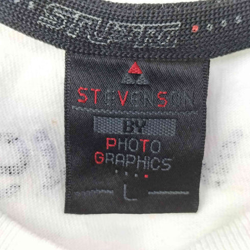 STEVENSON 刺繍 プリント S/S クルーネック Tシャツ メンズ JPN:L