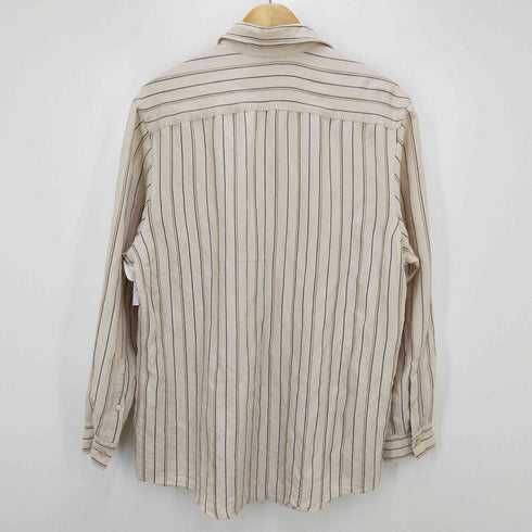 ザラ ZARA Cutie Chaos レーヨン混 ストライプ ロングスリーブシャツ メンズ import:S