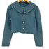 ザラ ZARA CROP DENIM JACKET 丸襟 クロップド デニムジャケット レディース import:XS