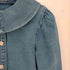 ザラ ZARA CROP DENIM JACKET 丸襟 クロップド デニムジャケット レディース import:XS