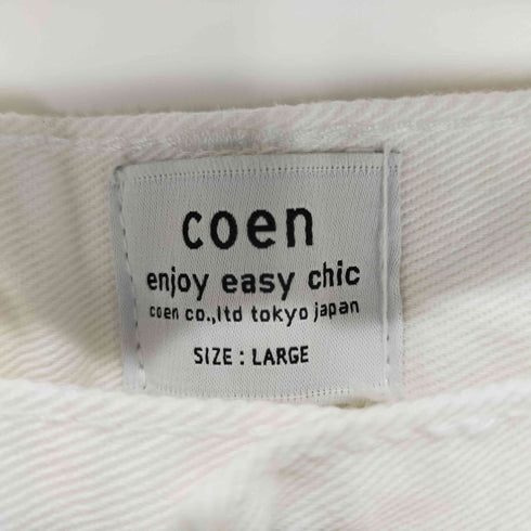 コーエン coen バルーンデニムパンツ ホワイト メンズ JPN:L