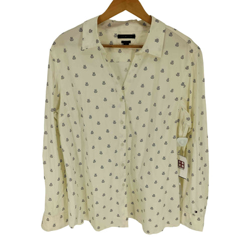 トミーヒルフィガー TOMMY HILFIGER STRETCH EXTENSIBLE 総柄 レギュラーカラー L/S シャツ メンズ import:XXL