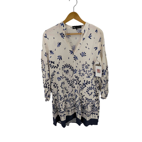 ザラ ZARA PRINTED MINI DRESS プリントスキッパーワンピース レディース import:S