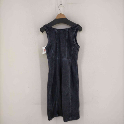 リーバイス Levis フロントボタン ブラックデニム ノースリーブワンピース Sienna Book 2 Dress Wanita レディース JPN:XS