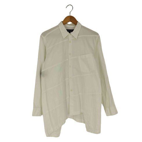 コムデギャルソンオムドゥ COMME des GARCONS HOMME DEUX 捻れパッチワーク 裾変形 レギュラーカラーシャツ メンズ JPN:S