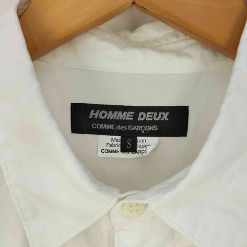 コムデギャルソンオムドゥ COMME des GARCONS HOMME DEUX 捻れパッチワーク 裾変形 レギュラーカラーシャツ メンズ JPN:S