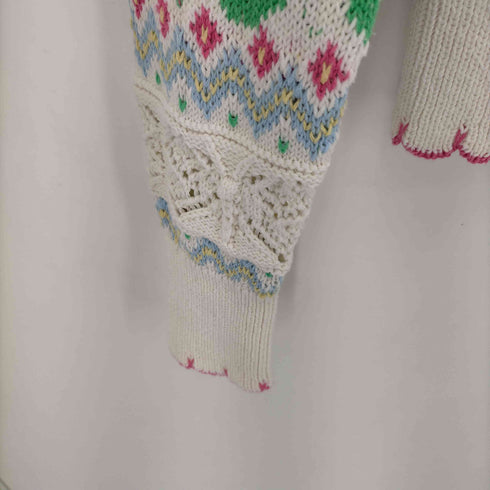 ザラ ZARA paisley cardigan フラワーニットカーディガン レディース import:S