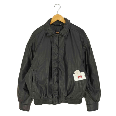 ザラ ZARA フェイクレザー パフジャケット メンズ import:S