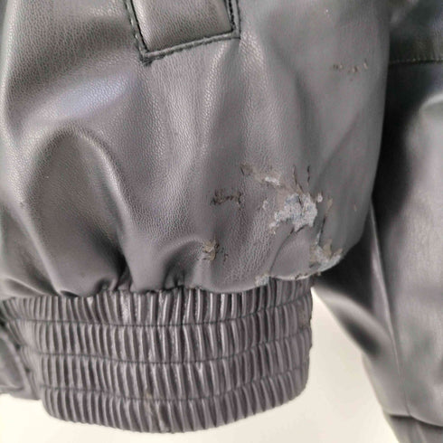 ザラ ZARA フェイクレザー パフジャケット メンズ import:S