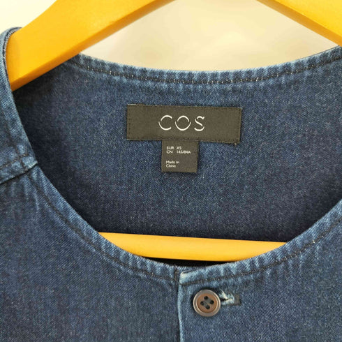 コス COS ノーカラーデニムシャツ メンズ import:XS