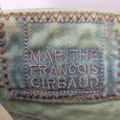 マリテフランソワジルボー MARITHE FRANCOIS GIRBAUD ユーズド加工 フレアデニムパンツ レディース M