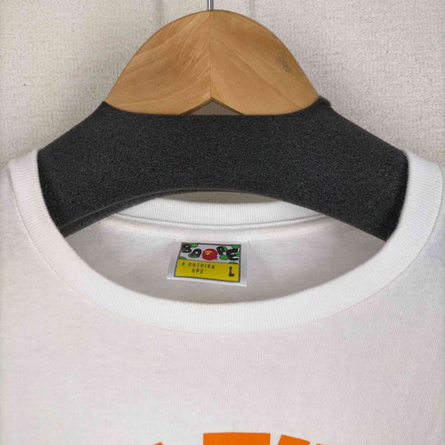 アベイシングエイプ A BATHING APE 90s シングルステッチ ロゴプリントクルーネックTシャツ メンズ JPN:L