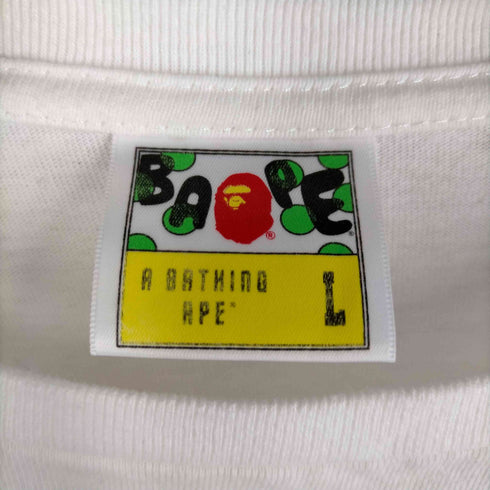 アベイシングエイプ A BATHING APE 90s シングルステッチ ロゴプリントクルーネックTシャツ メンズ JPN:L