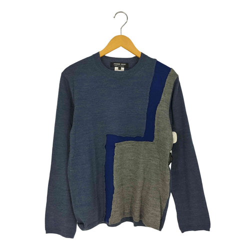 コムデギャルソンオムドゥ COMME des GARCONS HOMME DEUX パッチワーク アクリルウール クルーネックニット メンズ JPN:S
