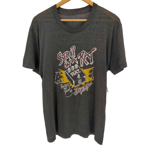 STOMP ON A RAT エフェクター シングルステッチ クルーネックTシャツ メンズ