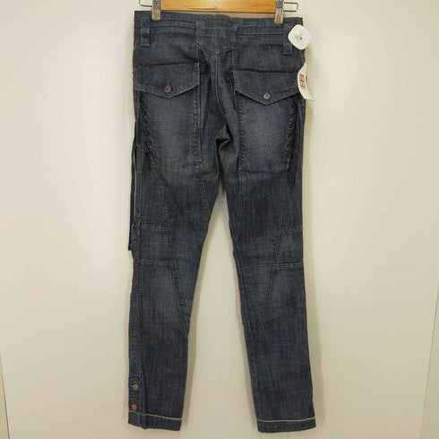 マリテフランソワジルボー MARITHE FRANCOIS GIRBAUD バックレースアップ デザインデニムパンツ レディース M