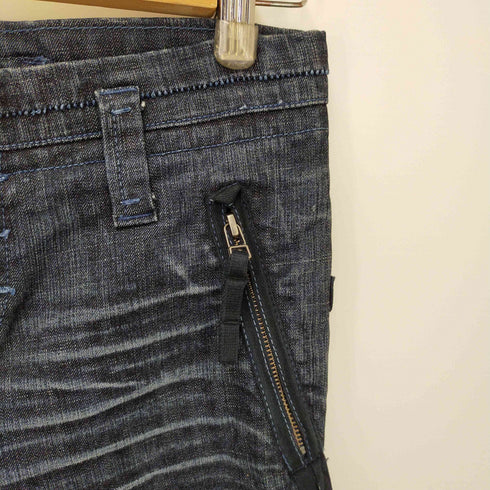 マリテフランソワジルボー MARITHE FRANCOIS GIRBAUD バックレースアップ デザインデニムパンツ レディース M