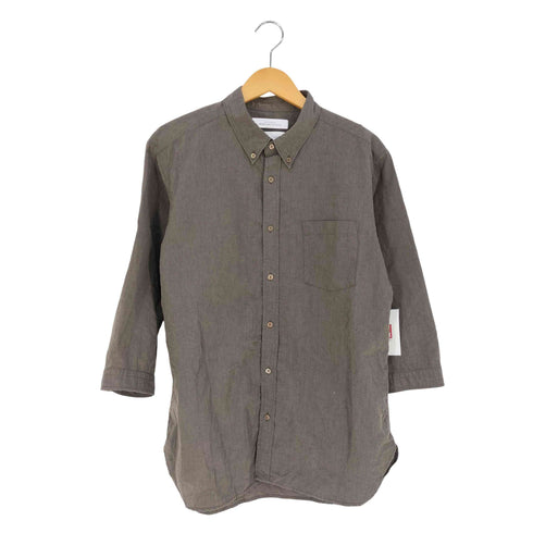 ユナイテッドアローズグリーンレーベルリラクシング UNITED ARROWS green label relaxing OLT CSM イージーリネン ボタンダウン 7分袖 シャツ メンズ JPN:L