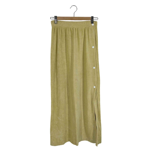 ベースレンジ BASERANGE RIB LONG SKIRT スリットロングスカート パイルスカート レディース JPN:S