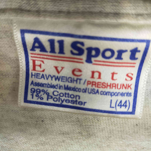オールスポーツ ALL sport 00S 霜降りグレー Tシャツ メンズ JPN:L