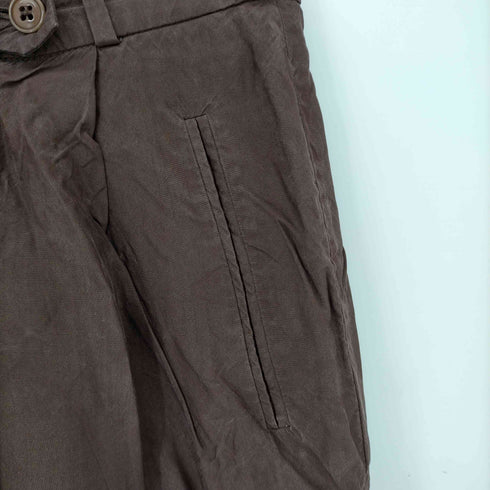 マックスマーラ MAX MARA 銀タグ MADE IN ITALY シルクレーヨン1タックワイドパンツ レディース EUR:38