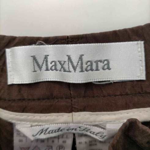 マックスマーラ MAX MARA 銀タグ MADE IN ITALY シルクレーヨン1タックワイドパンツ レディース EUR:38