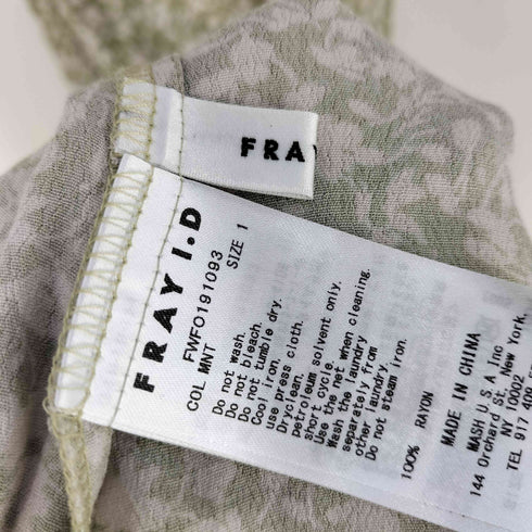 フレイアイディー FRAY I.D フレアスリーブプリントワンピース レディース JPN:1