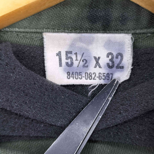 ユーエスアーミー U.S. ARMY 60S ユーティリティシャツ OG 107 COTTON SATTEN ミリタリーシャツ 3rd Type メンズ 15 1/2 32