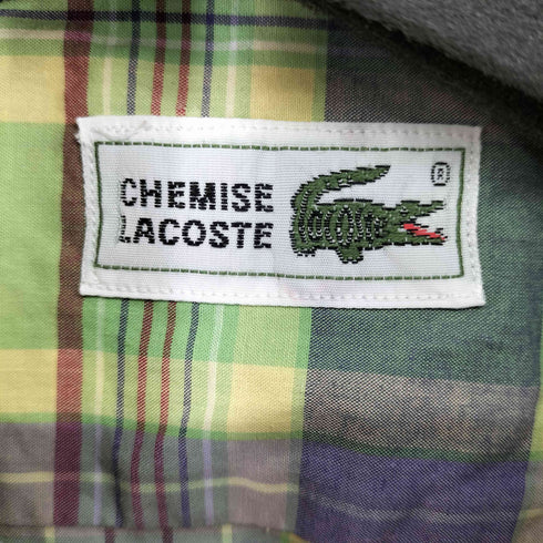 シュミーズラコステ CHEMISE LACOSTE ワンポイントロゴ刺繍 S/S チェックシャツ メンズ JPN:3