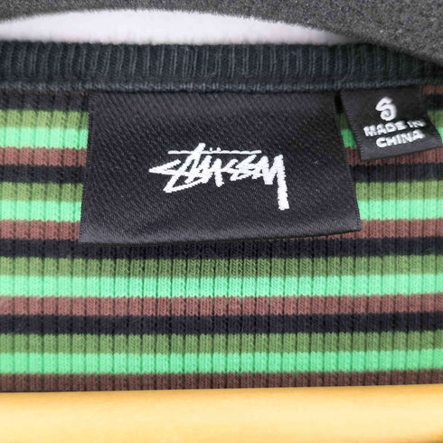 ステューシー Stussy フロント刺繍 L/S ボーダートップス メンズ import:S