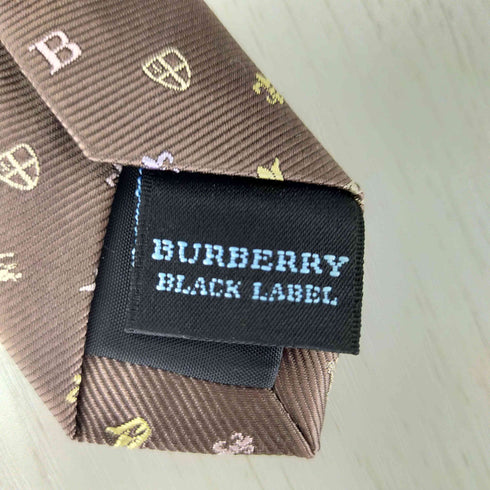 バーバリーブラックレーベル BURBERRY BLACK LABEL 総柄 ネクタイ ホース刺繍 モノグラム メンズ ONE SIZE