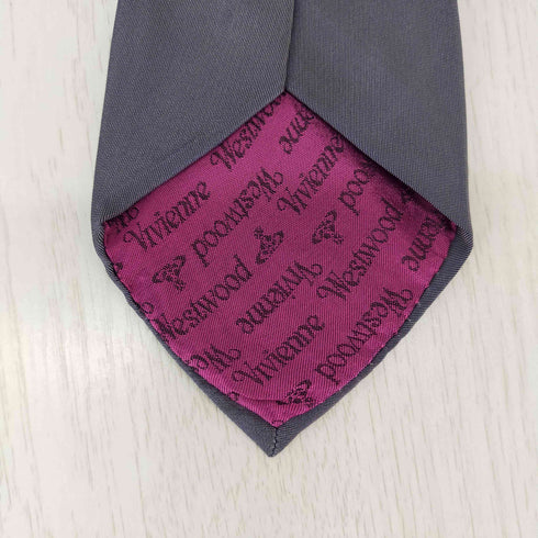 ヴィヴィアンウエストウッドアクセサリー Vivienne Westwood Accessories ステッチワーク ネクタイ オーブ刺繍 メンズ ONE SIZE