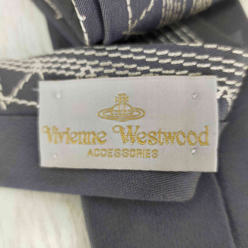 ヴィヴィアンウエストウッドアクセサリー Vivienne Westwood Accessories ステッチワーク ネクタイ オーブ刺繍 メンズ ONE SIZE