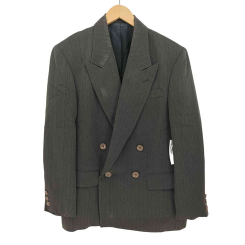 ヨウジヤマモト Yohji Yamamoto 80S ストライプ 2B ダブル テーラード ジャケット メンズ JPN:S