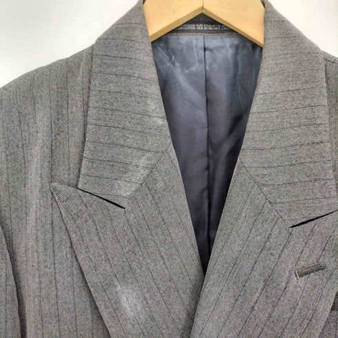 ヨウジヤマモト Yohji Yamamoto 80S ストライプ 2B ダブル テーラード ジャケット メンズ JPN:S