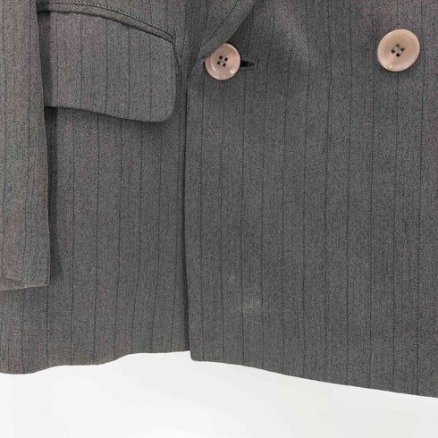 ヨウジヤマモト Yohji Yamamoto 80S ストライプ 2B ダブル テーラード ジャケット メンズ JPN:S