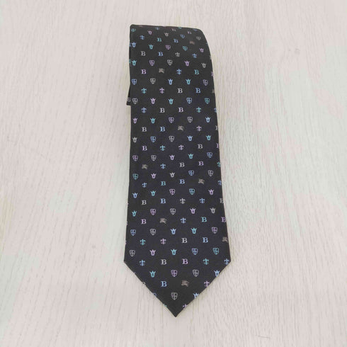 バーバリーブラックレーベル BURBERRY BLACK LABEL 総柄 ネクタイ ホース刺繍 モノグラム メンズ ONE SIZE